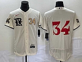 Men's Texas Rangers #34 Nolan Ryan Number Cream 2023 City Connect Flex Base Stitched Jersey,baseball caps,new era cap wholesale,wholesale hats